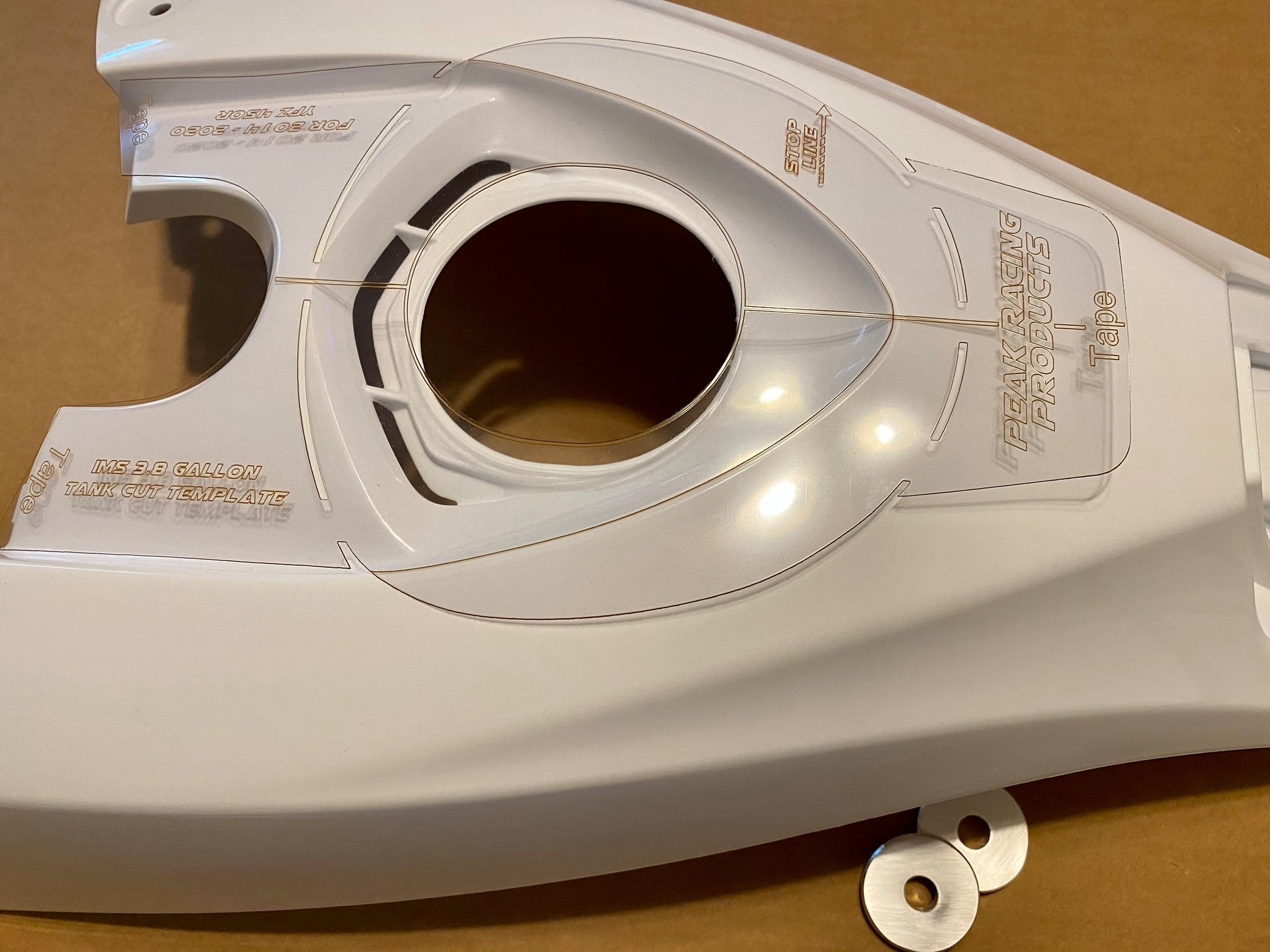 2009 2022 YFZ 450R/X IMS 3.8 Gallon Fuel Tank Cover Cut Template